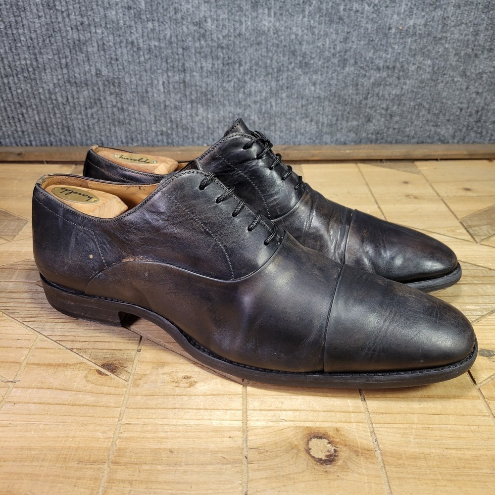 Magnanni Flex Mens Size 12 Brown Leather‎ Dress Shoes Cap Toe